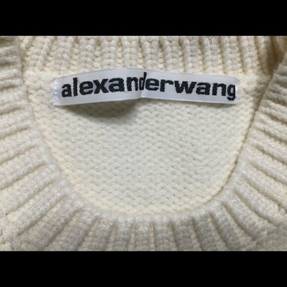 ALEXANDER WANG Knitted Flag Top In White - Picture 7 of 9